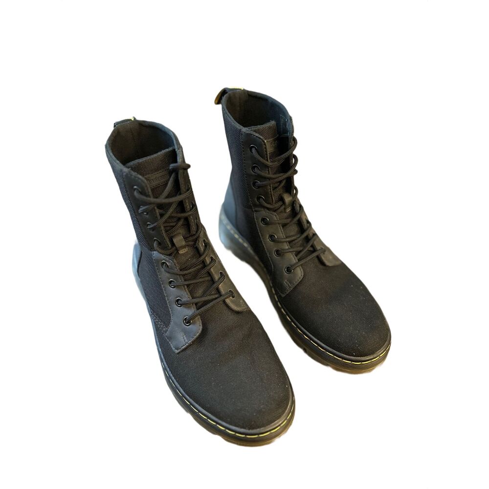 Dr. Martens Combs Canvas Black Lace Up Combat Utility Boot 11